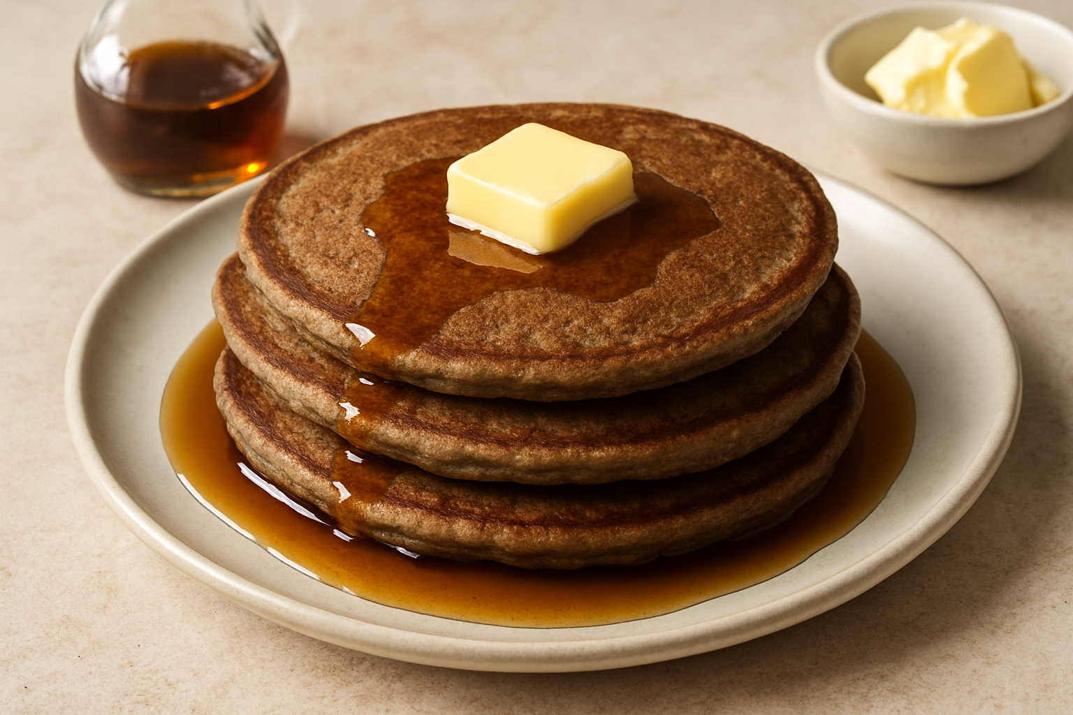 Image showcasing Buckwheat Pancakes Recipe without eggs, milk, or wheat flour - Arbaugh Farm